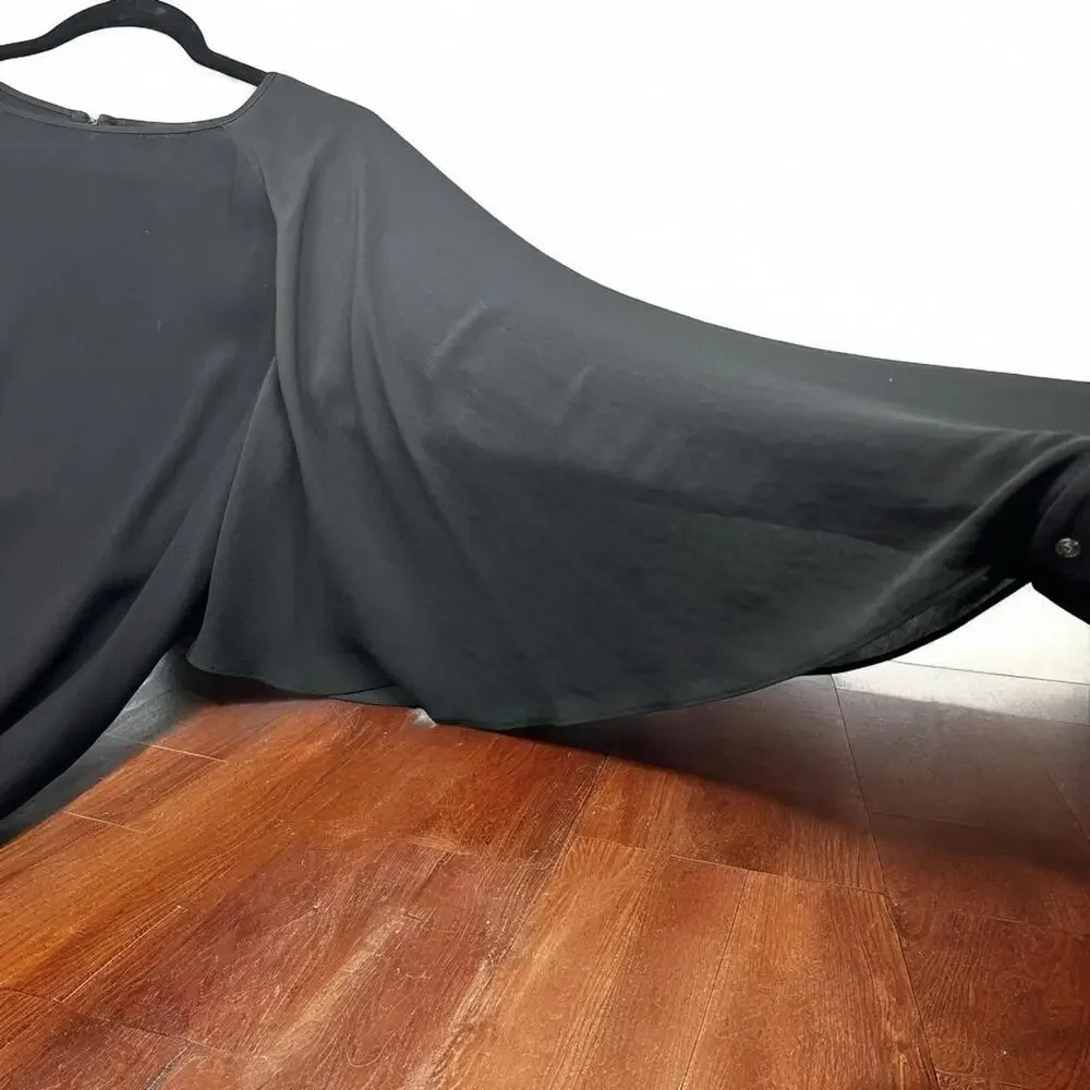 Fifteen Twenty Long Sleeve Blouse Women XS Black Layered Bell Sleeves Night Out - Picture 4 of 12